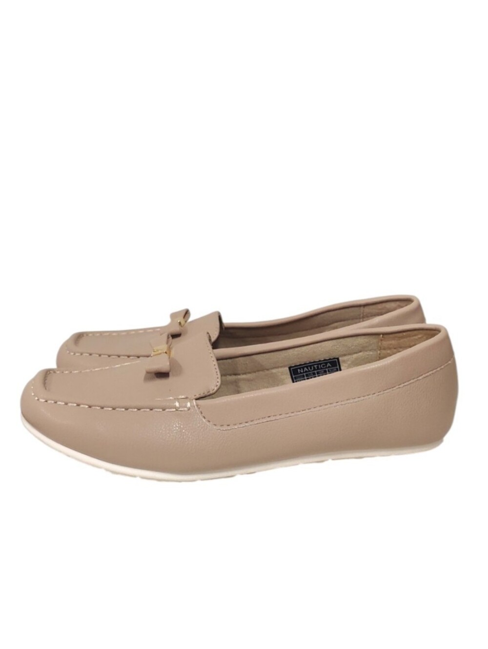 Nautica "Remi" Tan Bow Accent Loafers | Women's Size 7.5 - Picture 3 of 12